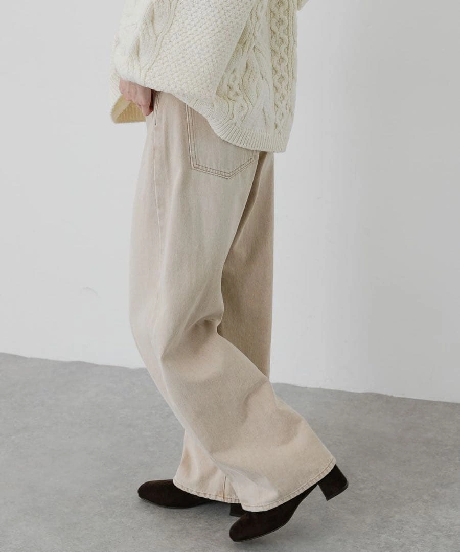 URBAN RESEARCH ベージュ ワイドデニムパンツの写真8枚目