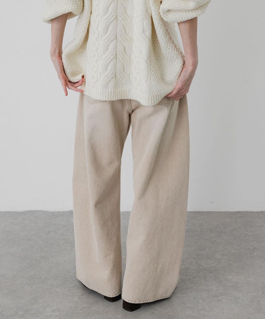 URBAN RESEARCH ベージュ ワイドデニムパンツの写真9枚目