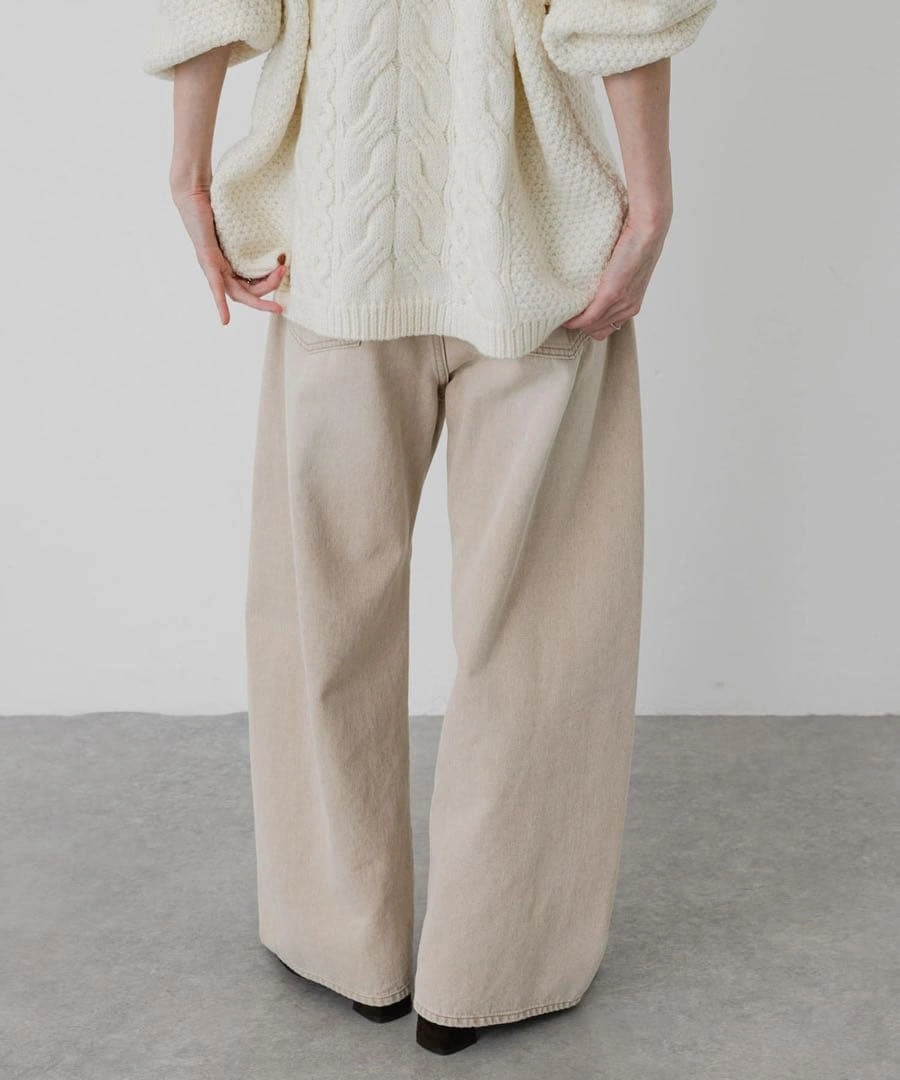 URBAN RESEARCH ベージュ ワイドデニムパンツの写真9枚目