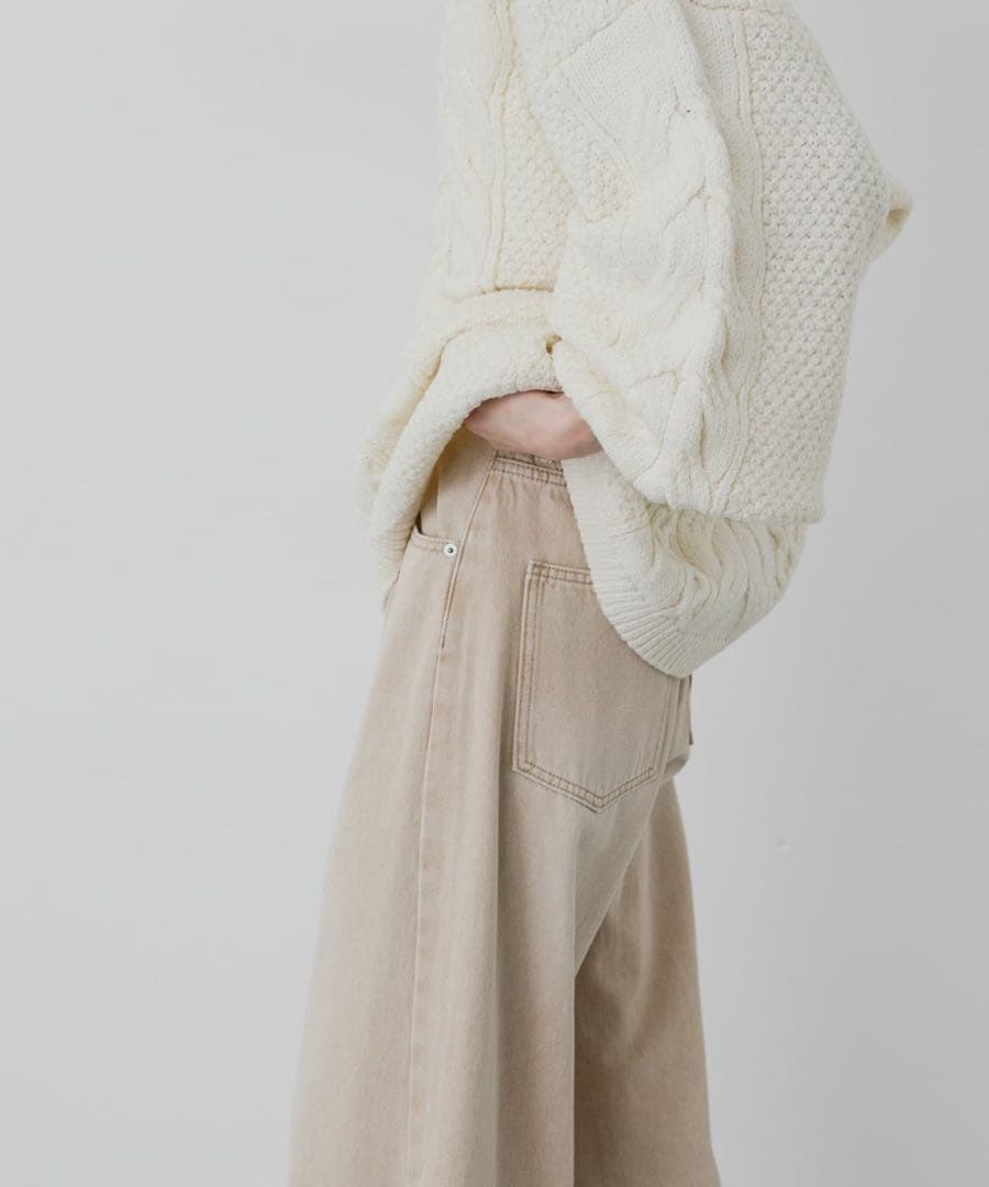 URBAN RESEARCH ベージュ ワイドデニムパンツの写真10枚目