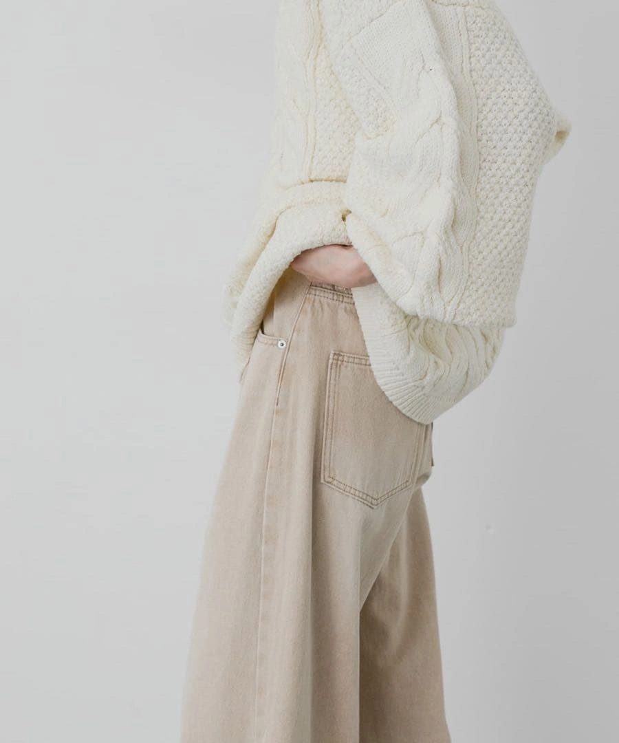 URBAN RESEARCH ベージュ ワイドデニムパンツの写真10枚目