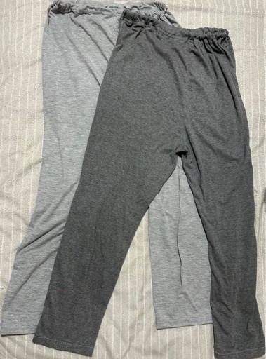 マタニティ パンツ L 2枚セット グレー系 ルームウェア