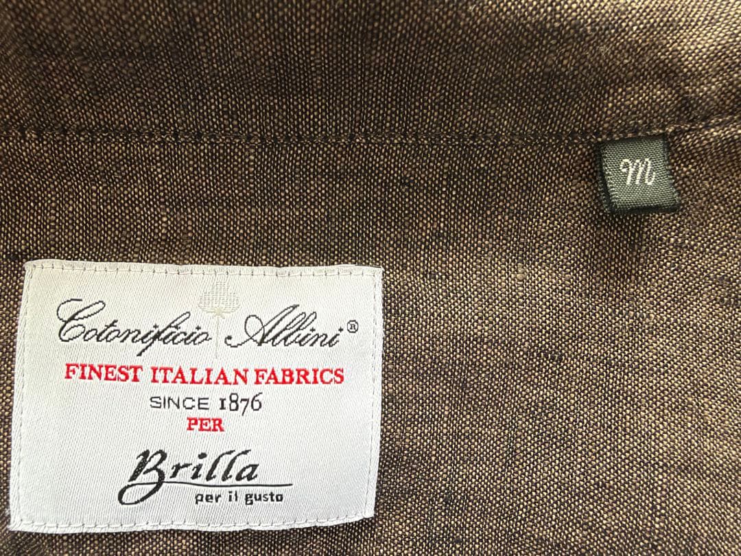 【Brilla per il gusto】リネン カッタウェイシャツ Mサイズの写真6枚目