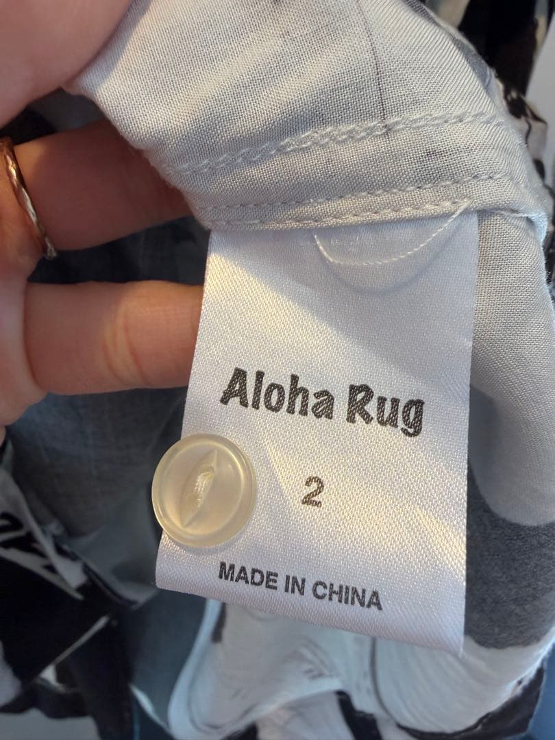Aloha Rug アートプリント メンズ半袖シャツの写真3枚目