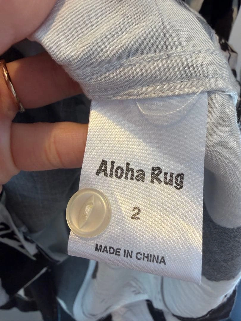 Aloha Rug アートプリント メンズ半袖シャツの写真3枚目