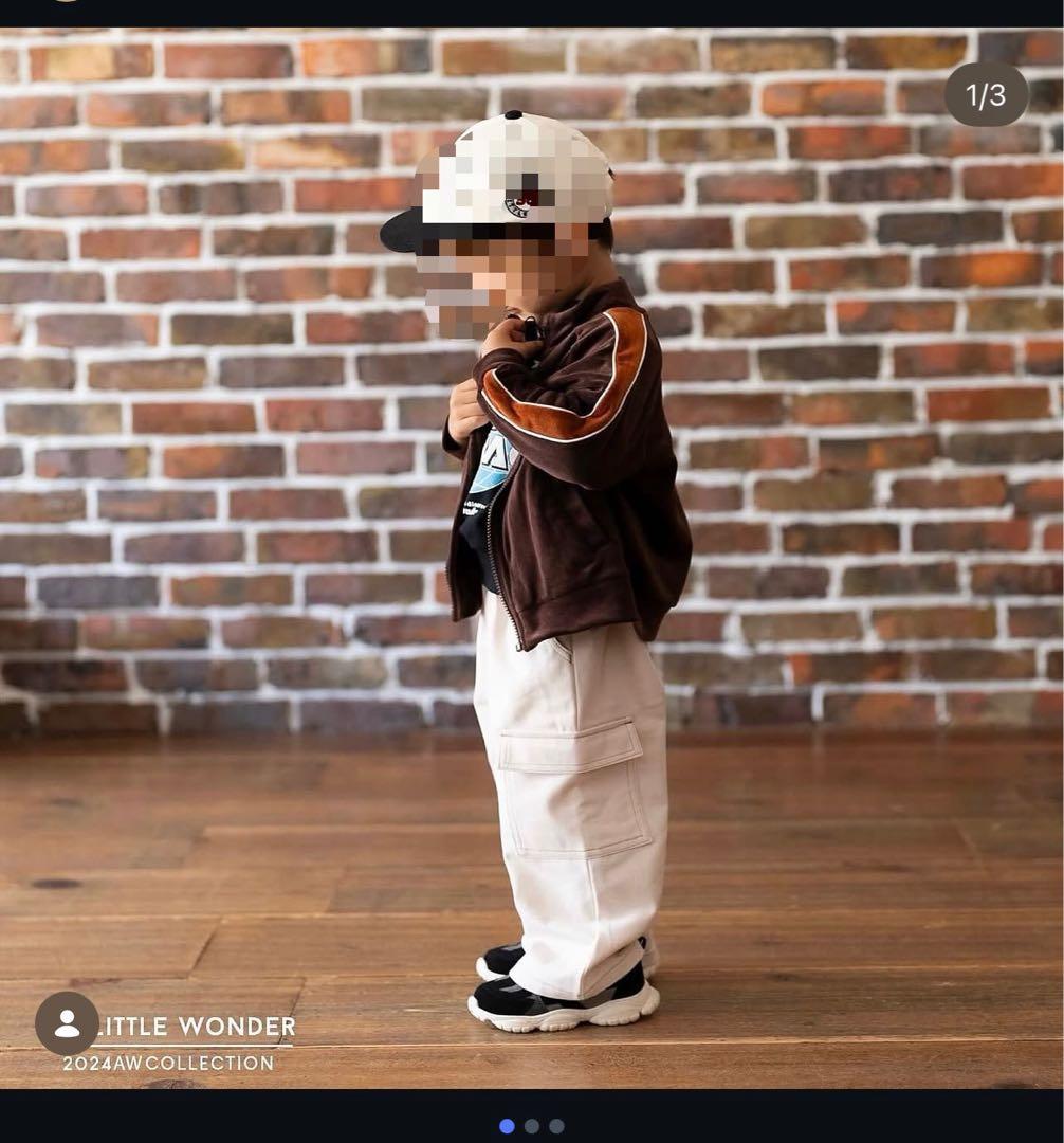 MY LITTLE WONDER ベロア セットアップ ブラウン