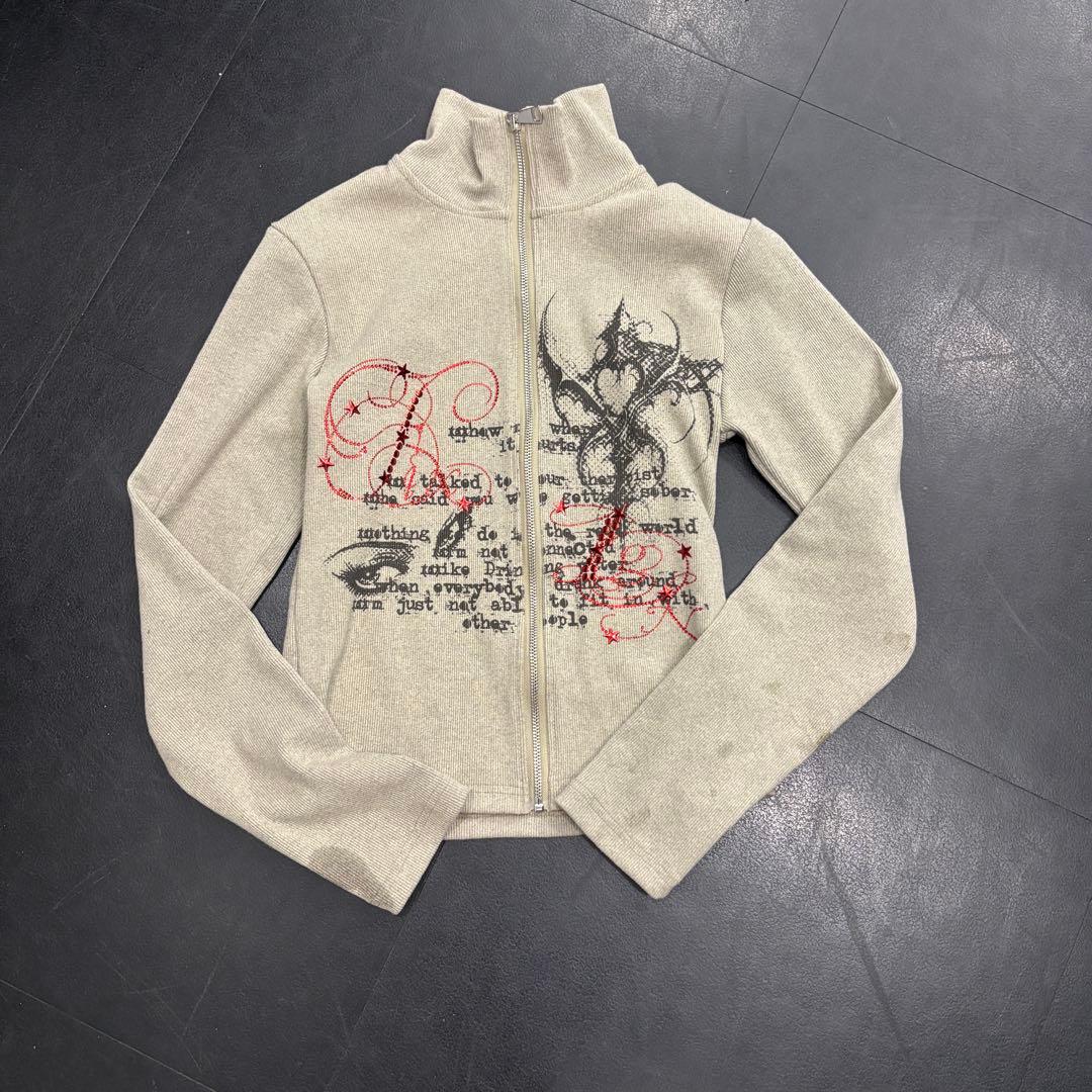 y2k ジップトップス
