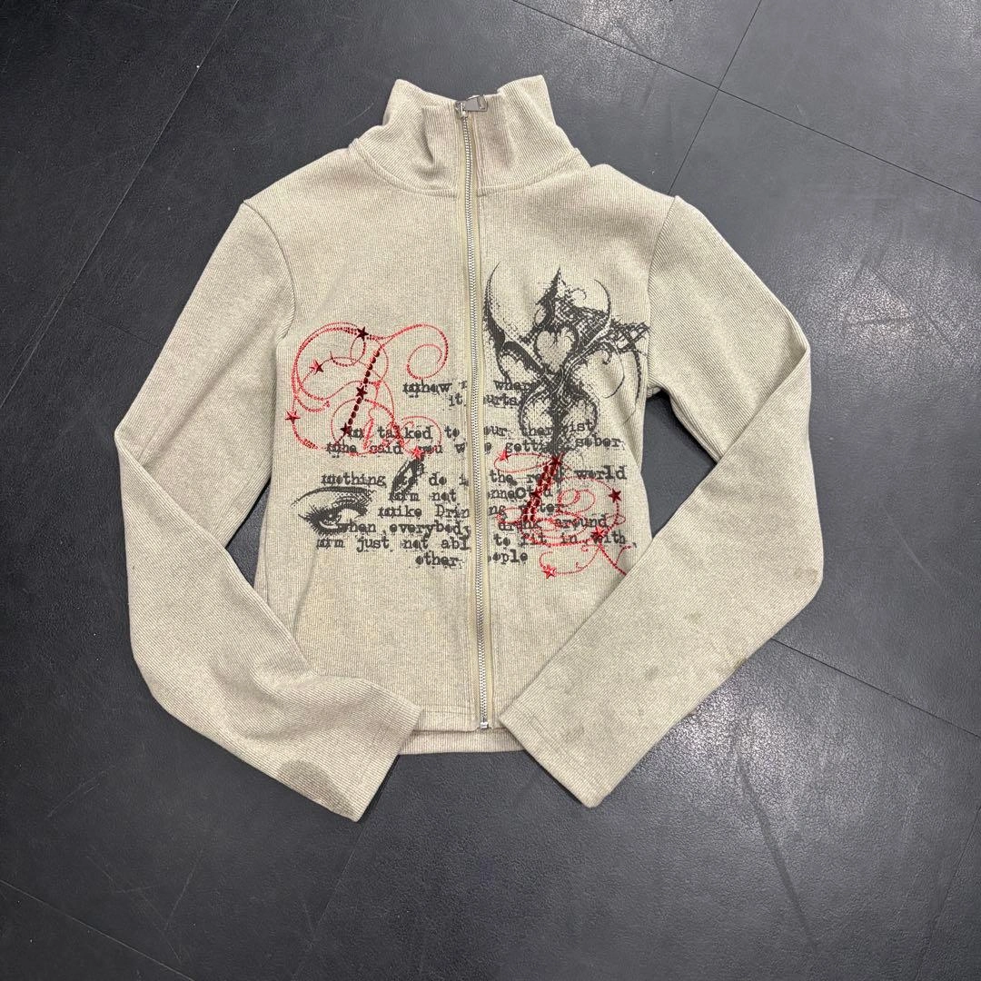 y2k ジップトップス