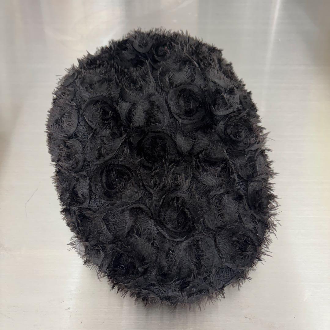 neith Rose Flat Cap ブラック