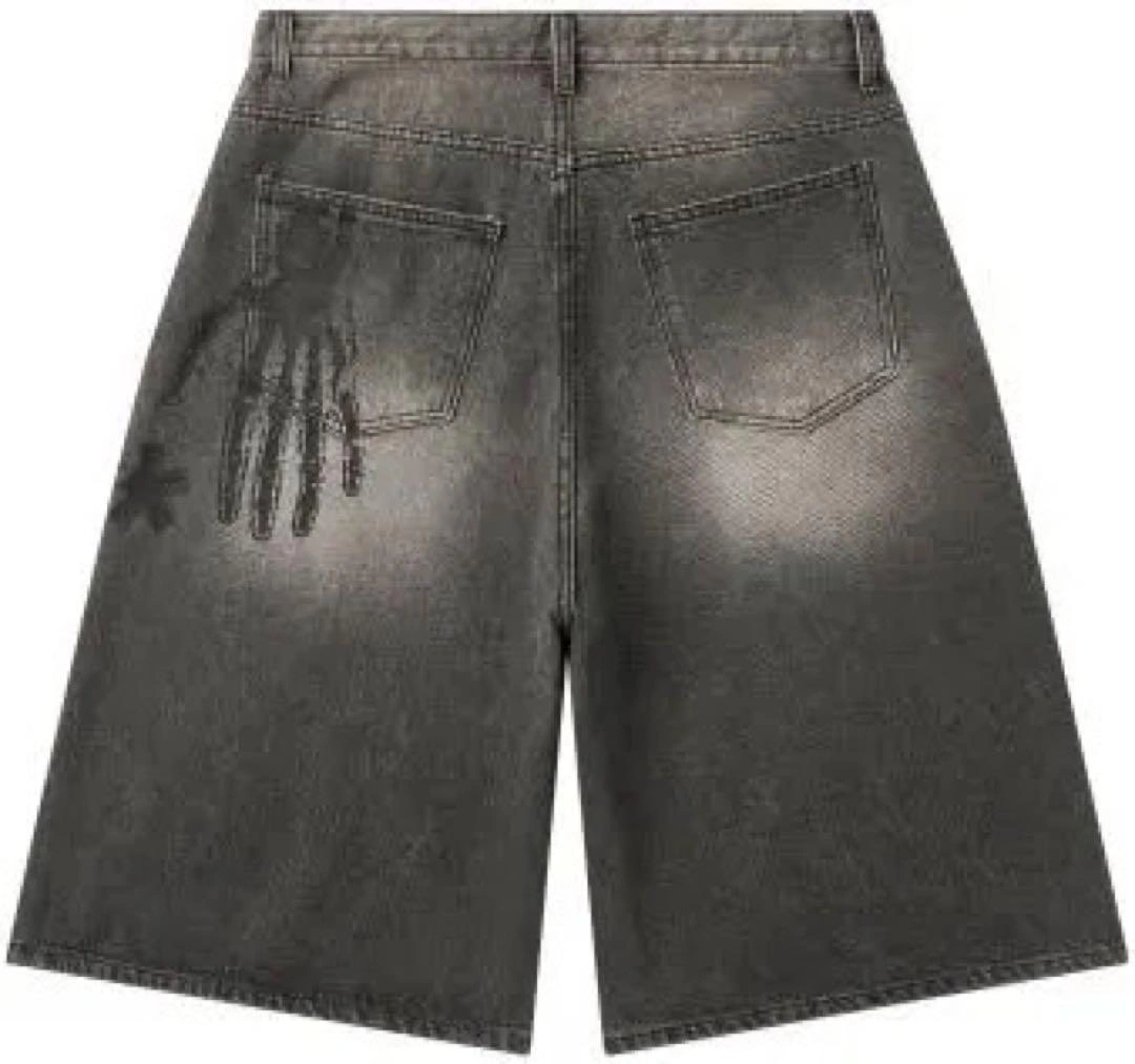 新品未使用AMOU Hand Sign Denim Bermuda Pantsの写真2枚目