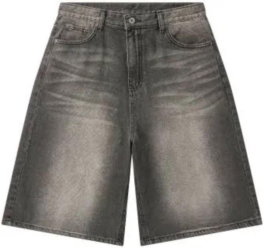 新品未使用AMOU Hand Sign Denim Bermuda Pantsの写真9枚目