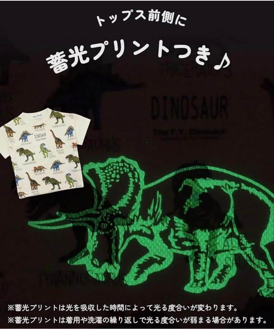 The F.Y. Dinosaur 蓄光パジャマ 110cmの写真8枚目