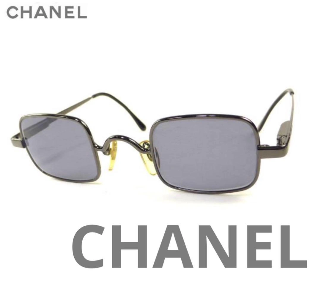 【希少】CHANEL ヴィンテージ ミニスクエア メタル サングラス ケースなし