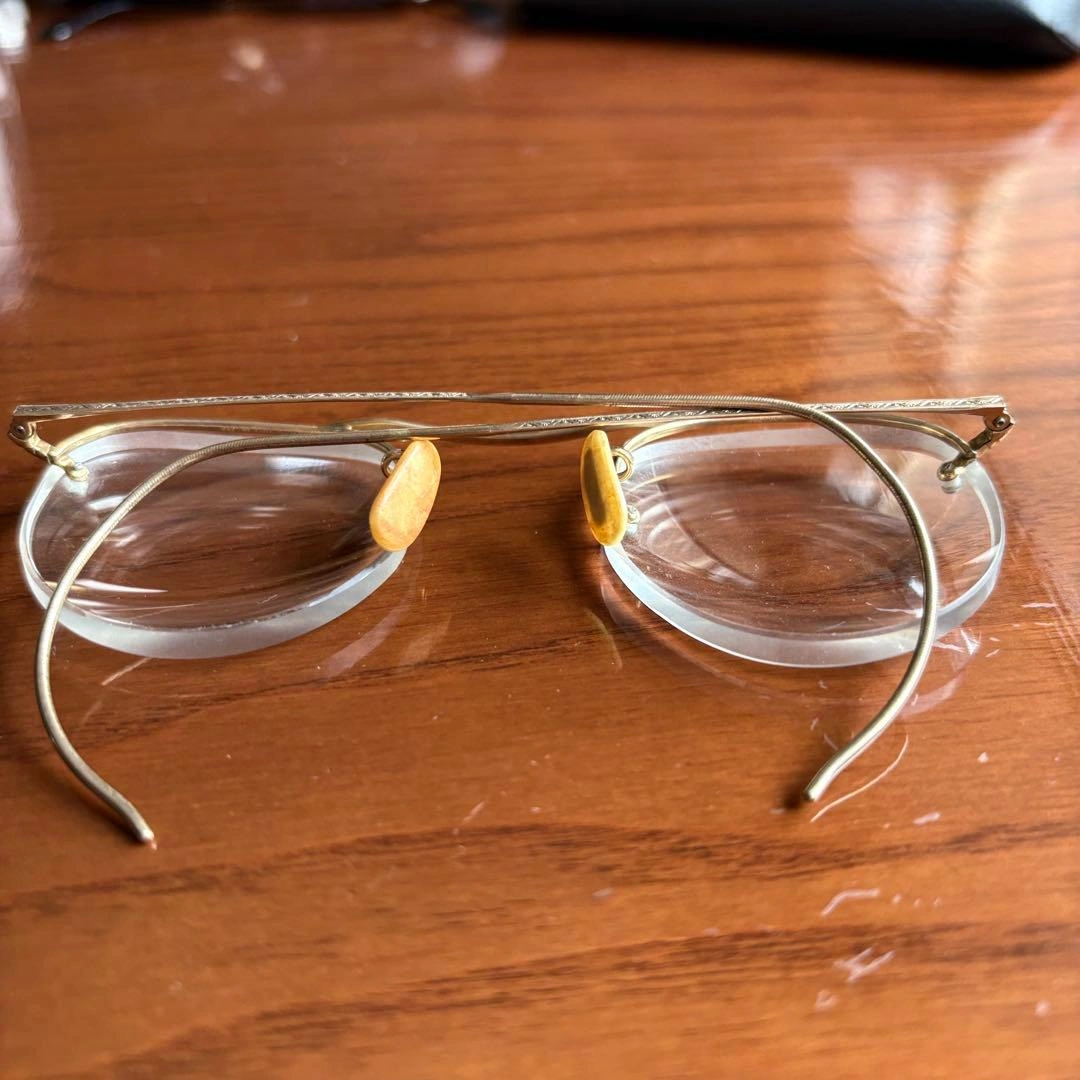 【激レア】GIORGIO ARMANI ヴィンテージ 一山式 リムレス 縄手眼鏡の写真6枚目