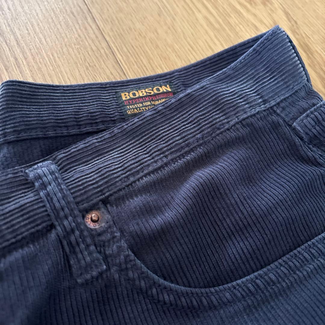 BOBSON ボブソン コーデュロイ パンツ 黒 W34 ウエスト86cmの写真2枚目