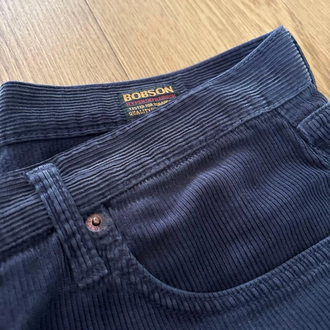 BOBSON ボブソン コーデュロイ パンツ 黒 W34 ウエスト86cmの写真2枚目