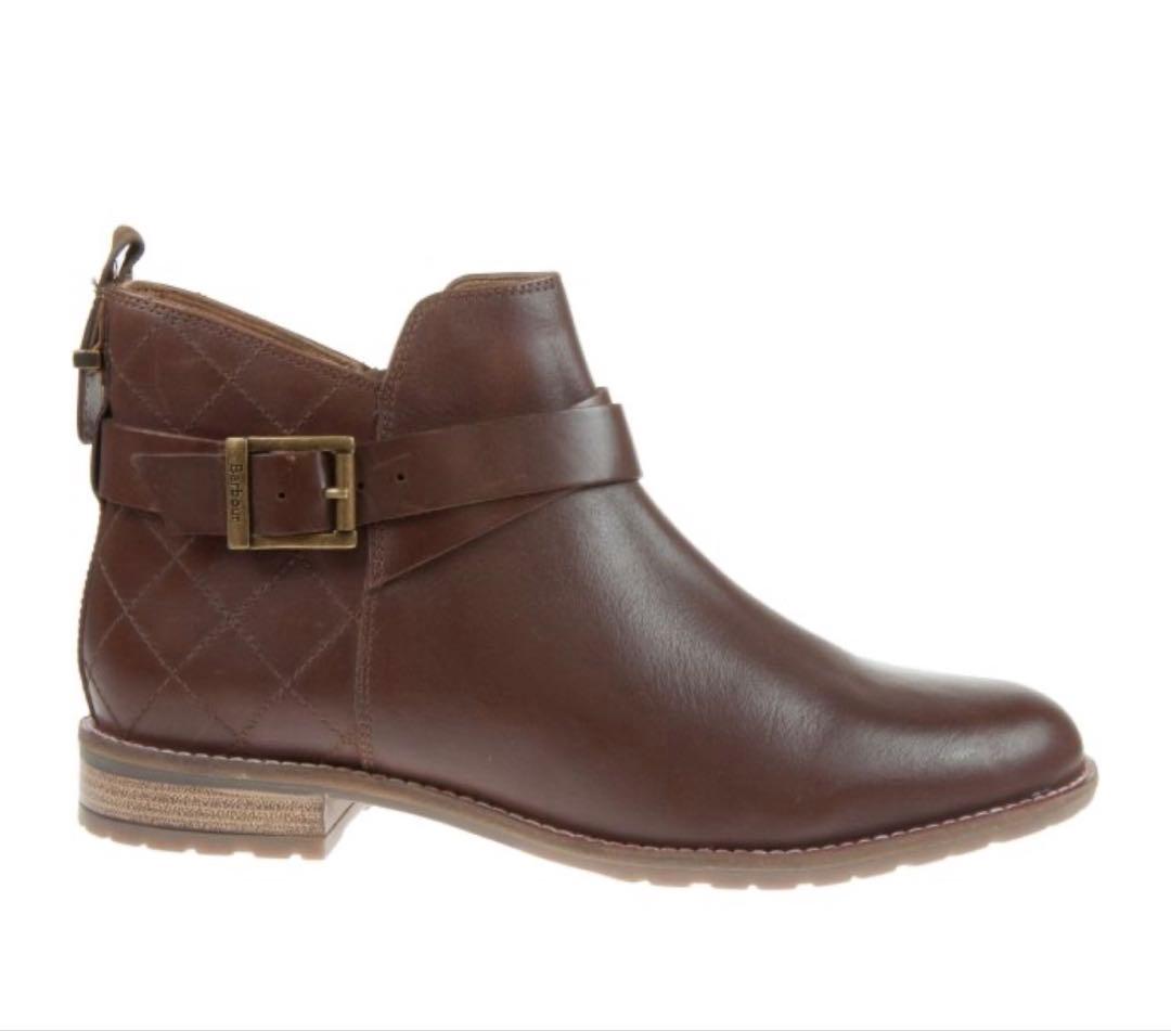 【未使用】【Barbour 】ブラウン レザー サイドゴアブーツの写真2枚目
