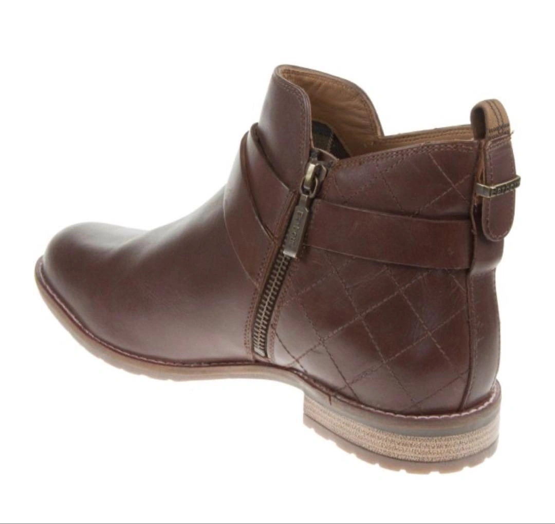 【未使用】【Barbour 】ブラウン レザー サイドゴアブーツの写真3枚目