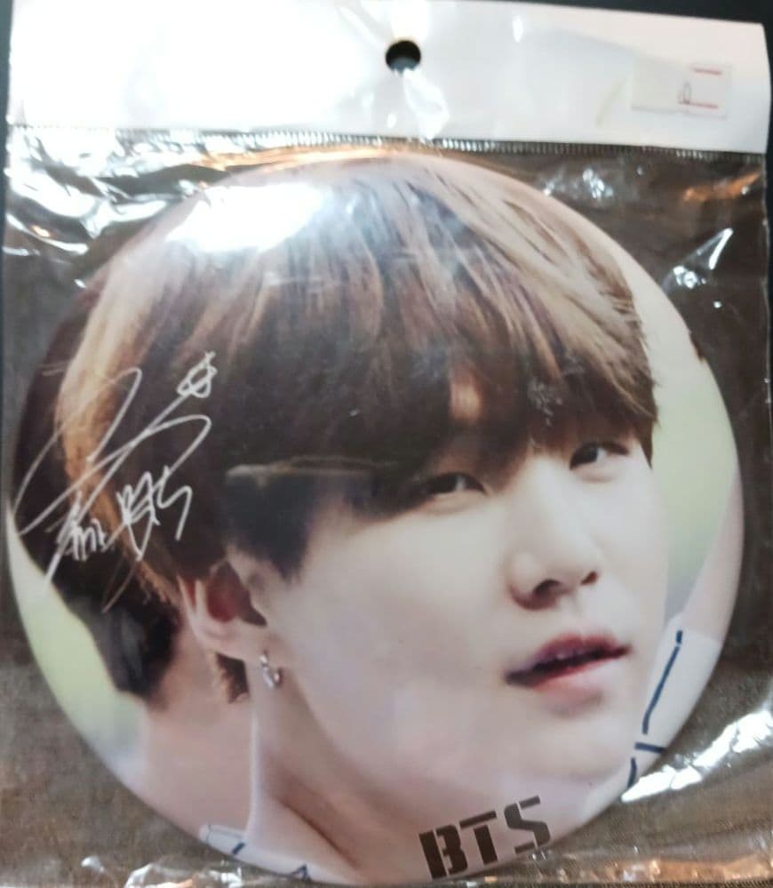 【未使用】直径 15cm 缶バッジ SUGA でか