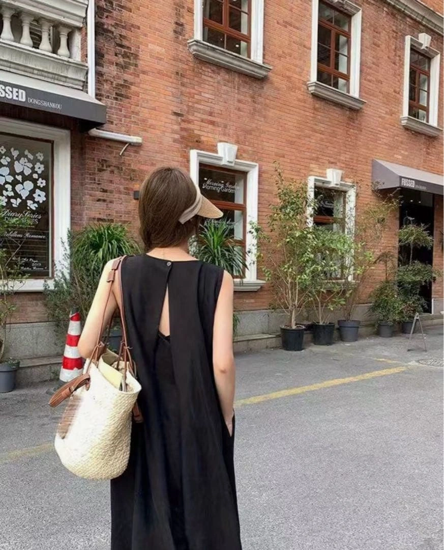 【新品】ノースリーブ ロングワンピース Mサイズの写真2枚目