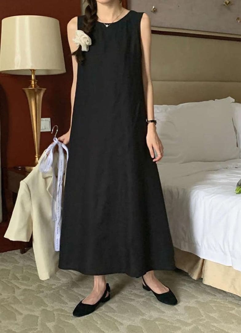 【新品】ノースリーブ ロングワンピース Mサイズの写真4枚目