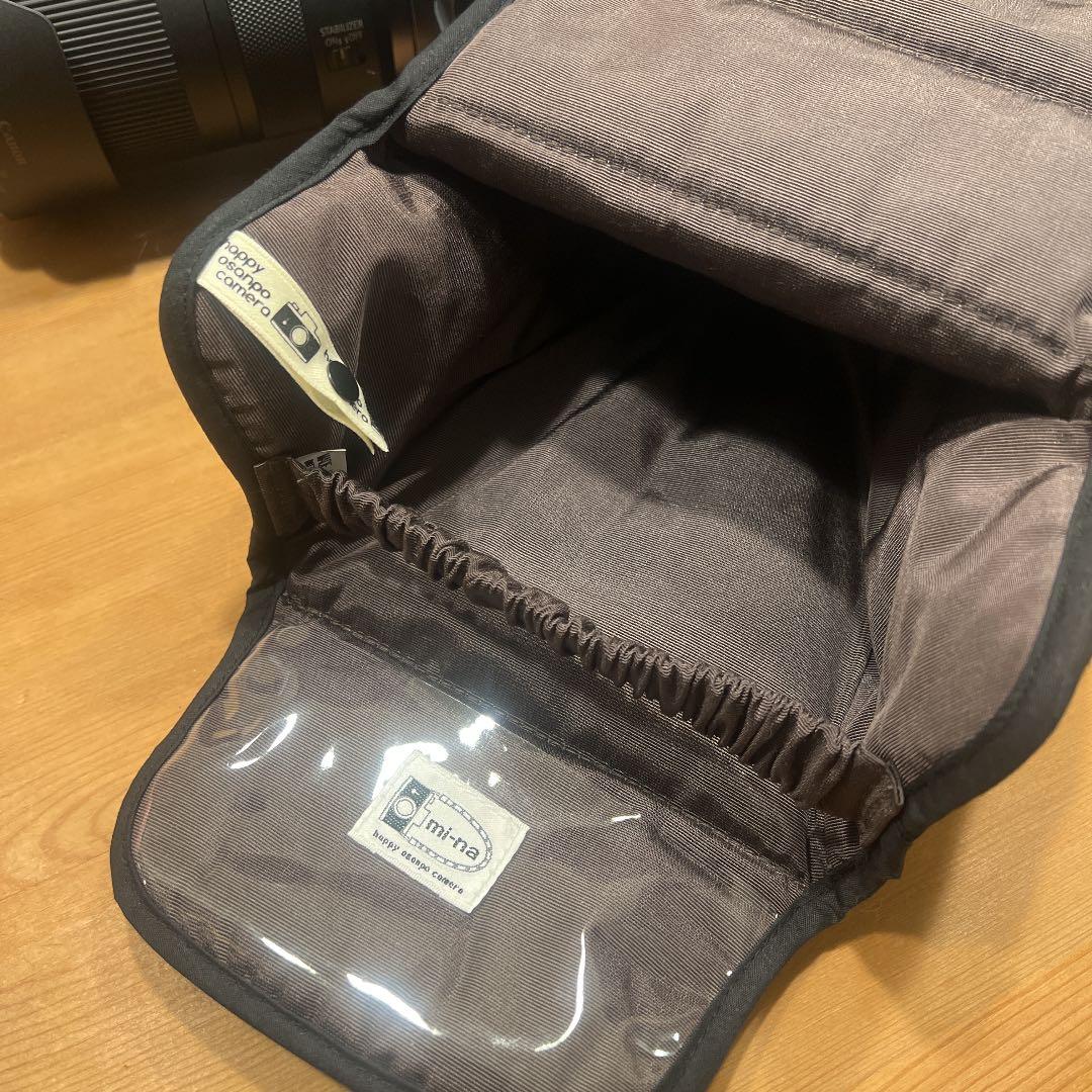 [新品] mi-na 女子用カメラケース ワイドサイズ ブラックドットの写真2枚目