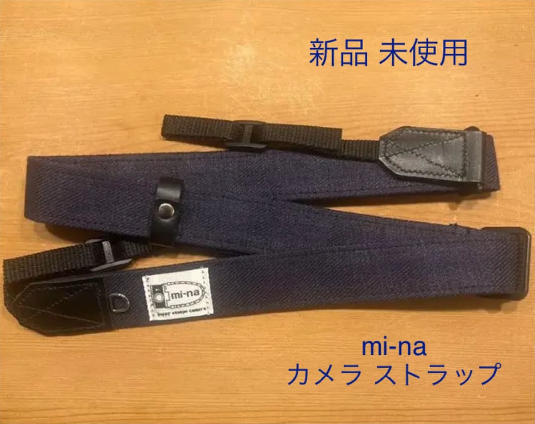 [新品] mi-na カメラストラップ ネイビー