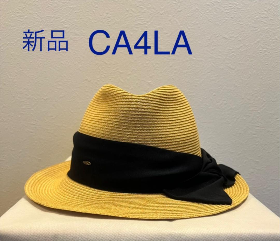 【未使用】CA4LA リボン ストローハット