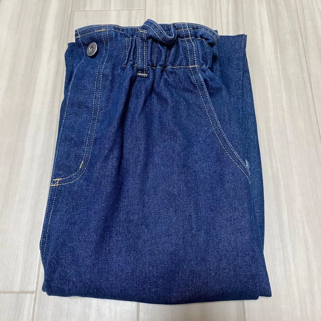 【美品】ehka sopo ウエストゴム デニムパンツ ストレート