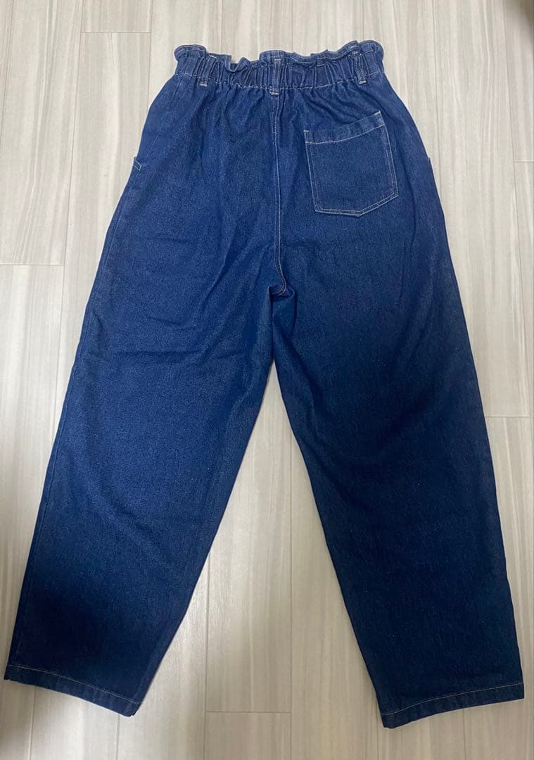 【美品】ehka sopo ウエストゴム デニムパンツ ストレートの写真3枚目