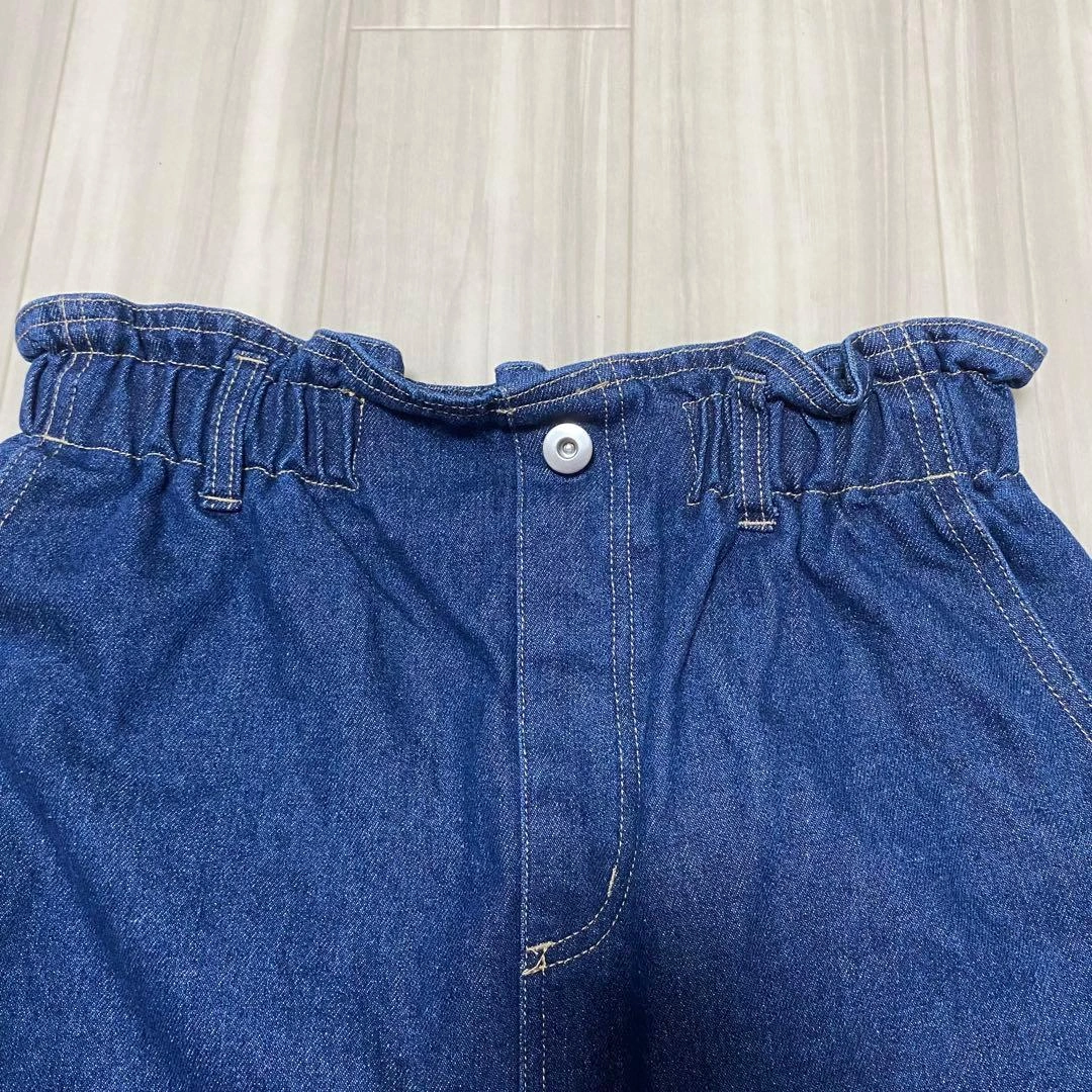 【美品】ehka sopo ウエストゴム デニムパンツ ストレートの写真4枚目