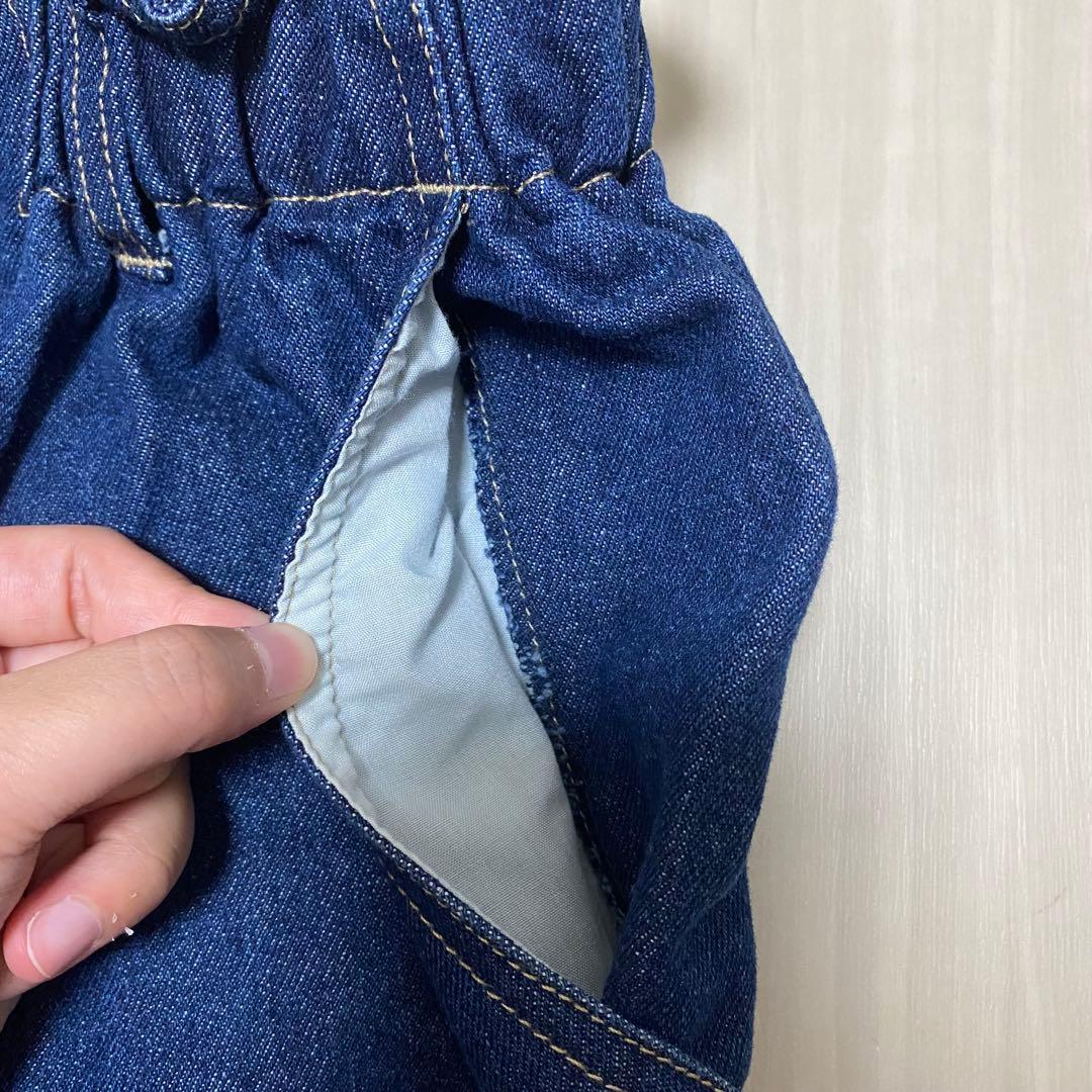 【美品】ehka sopo ウエストゴム デニムパンツ ストレートの写真5枚目