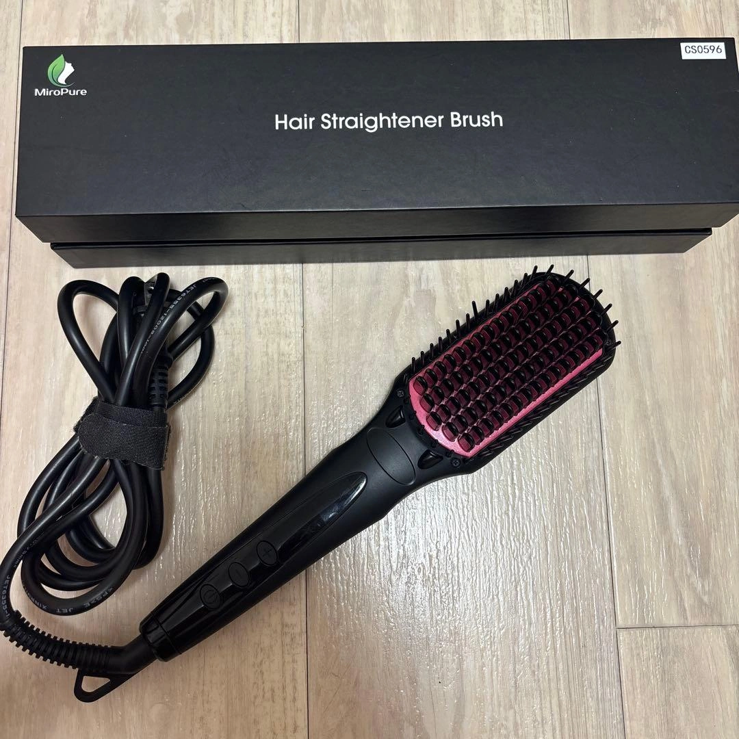 MiroPure ヘアストレートブラシ ダブルマイナスイオン アイロン