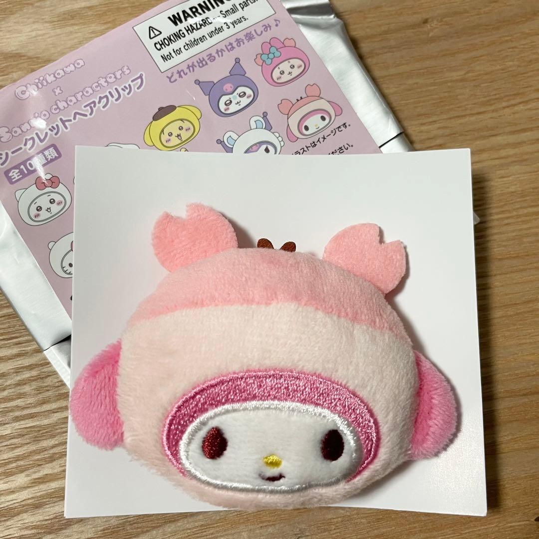 ちいかわ×サンリオキャラクターズ シークレットヘアクリップ マイメロディ
