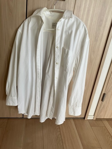 無印良品 MUJI 長袖シャツ ホワイト Lサイズ