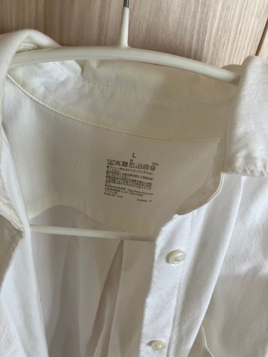 無印良品 MUJI 長袖シャツ ホワイト Lサイズの写真2枚目