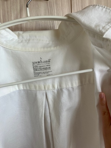 無印良品 MUJI 長袖シャツ ホワイト Lサイズの写真3枚目