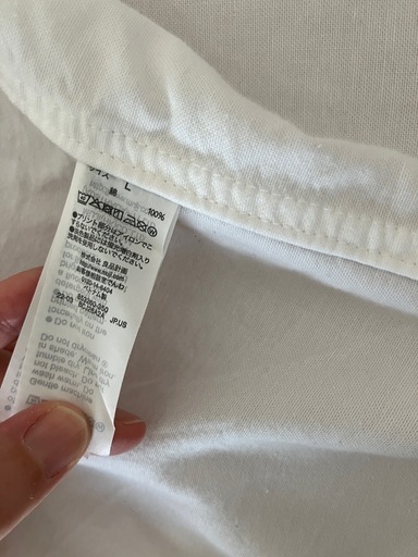 無印良品 MUJI 長袖シャツ ホワイト Lサイズの写真4枚目