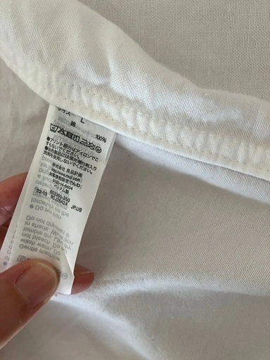 無印良品 MUJI 長袖シャツ ホワイト Lサイズの写真4枚目