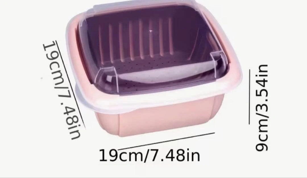 水切りタッパー保存容器 蓋付き キッチン用品の写真2枚目