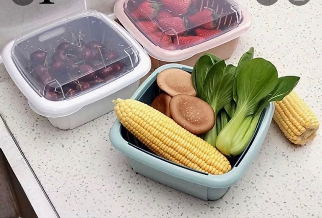 水切りタッパー保存容器 蓋付き キッチン用品の写真4枚目