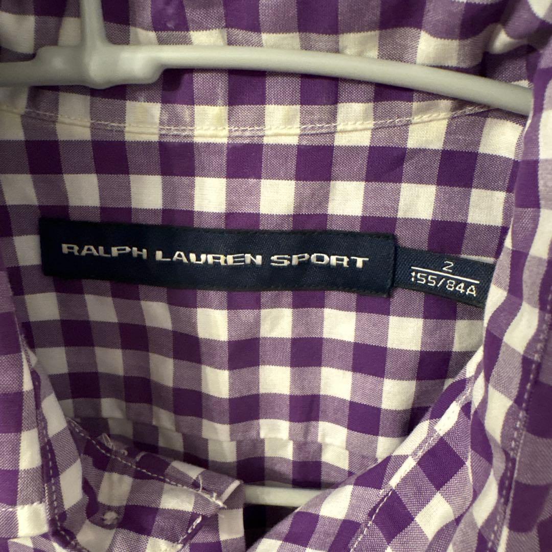 RALPH LAUREN SPORT ギンガムチェックシャツ155/84Aの写真3枚目