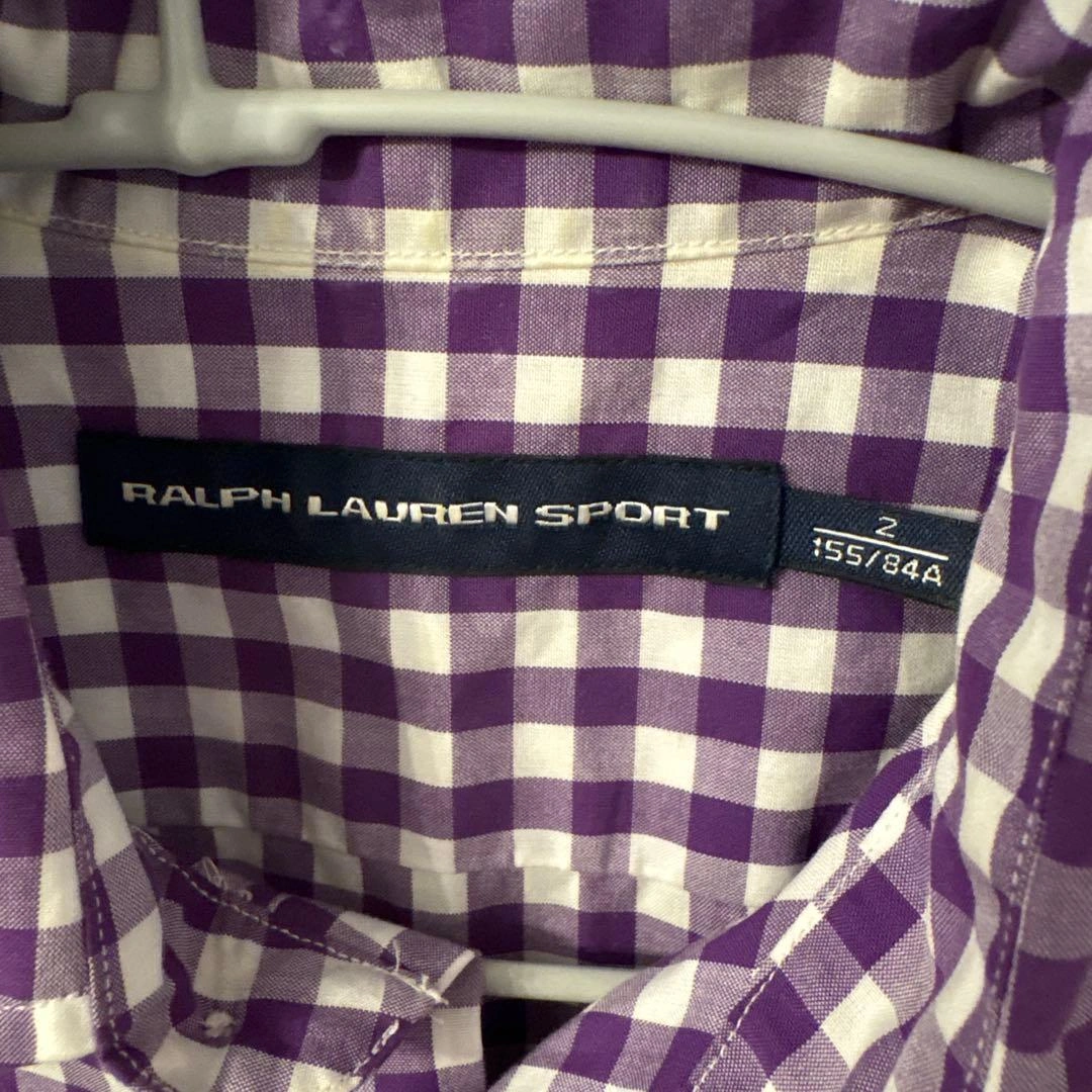 RALPH LAUREN SPORT ギンガムチェックシャツ155/84Aの写真3枚目