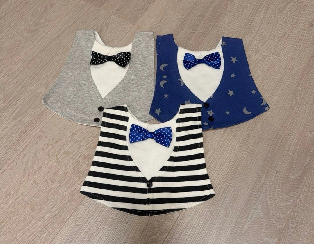 【新品】蝶ネクタイ付きスタイ3枚セット フォーマルの写真6枚目