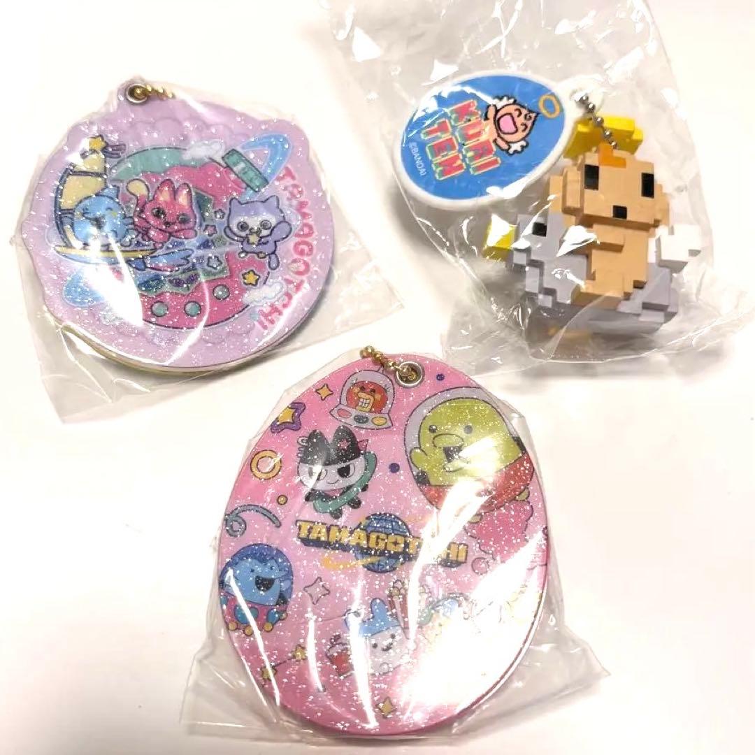 たまごっち アクリルスライドミラー3点　ガチャ　くりてん　キーホルダー