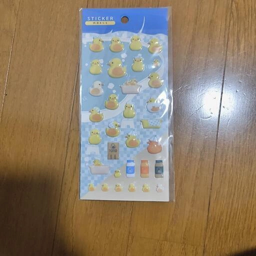 シール 銭湯あひる 未使用