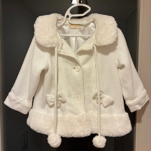 NiNi LACK ボアコート ホワイト 95cm 女の子 上着 アウター 防寒