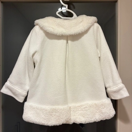 NiNi LACK ボアコート ホワイト 95cm 女の子 上着 アウター 防寒の写真2枚目
