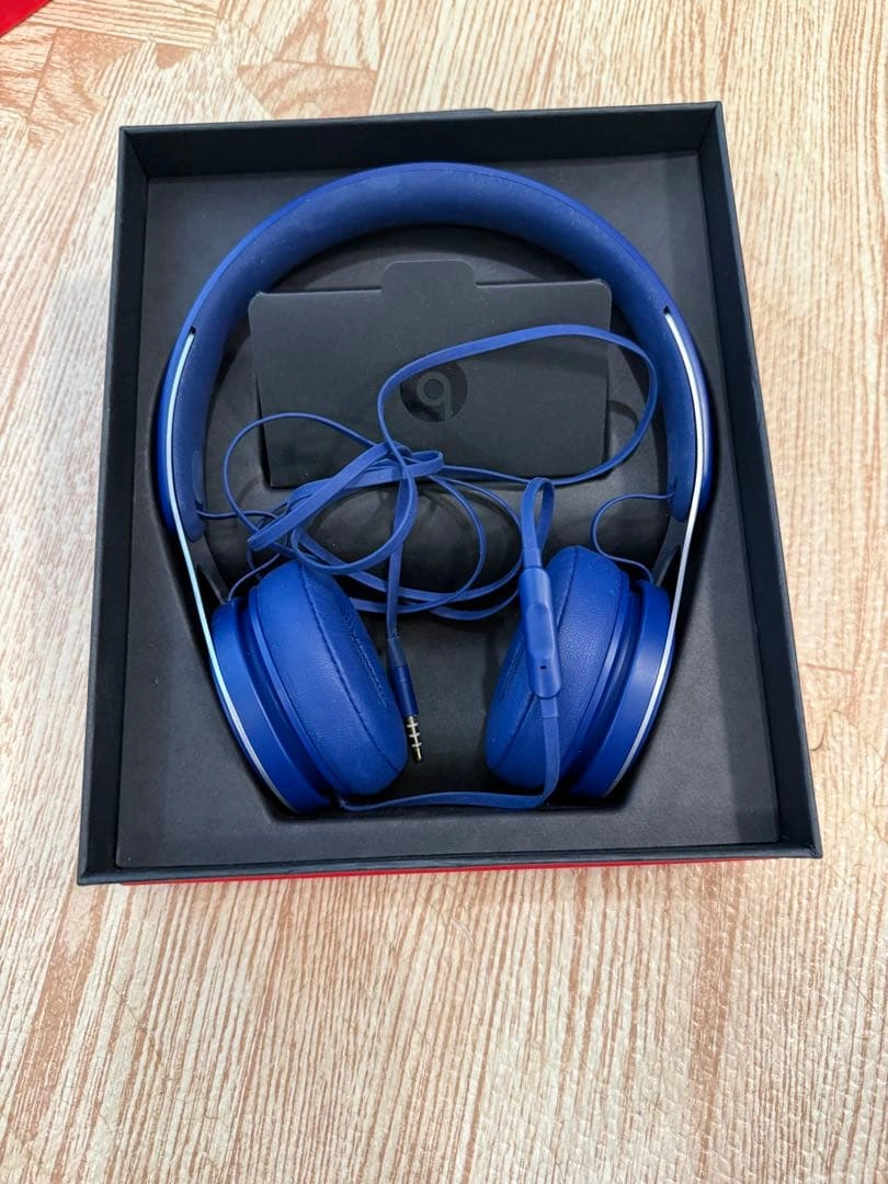 【美品・箱説明書付】Beats EP 有線オンイヤーヘッドホン ブルー 青の写真3枚目