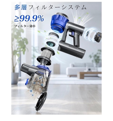 新品未開封 Hearten コードレス掃除機 P12 自立式 1.6L大容量の写真5枚目